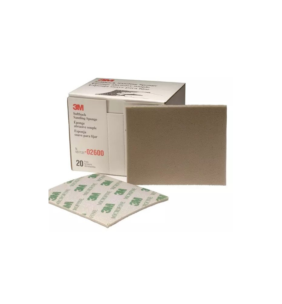 Miękka gąbka szlifierska MICROFINE 115 x 140mm 3M 02600