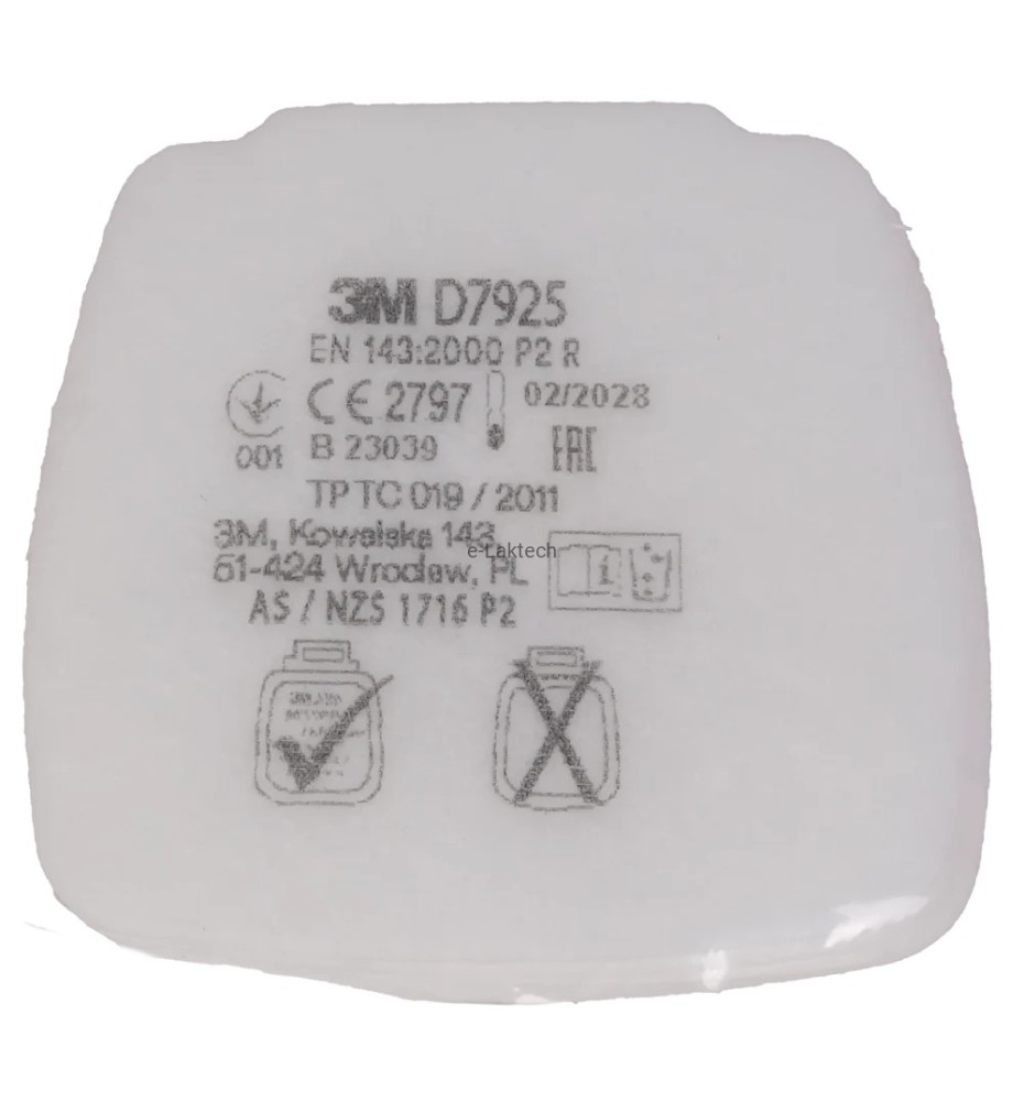 Filtr przeciwpyłowy Secure Click P2 R 3M D7925
