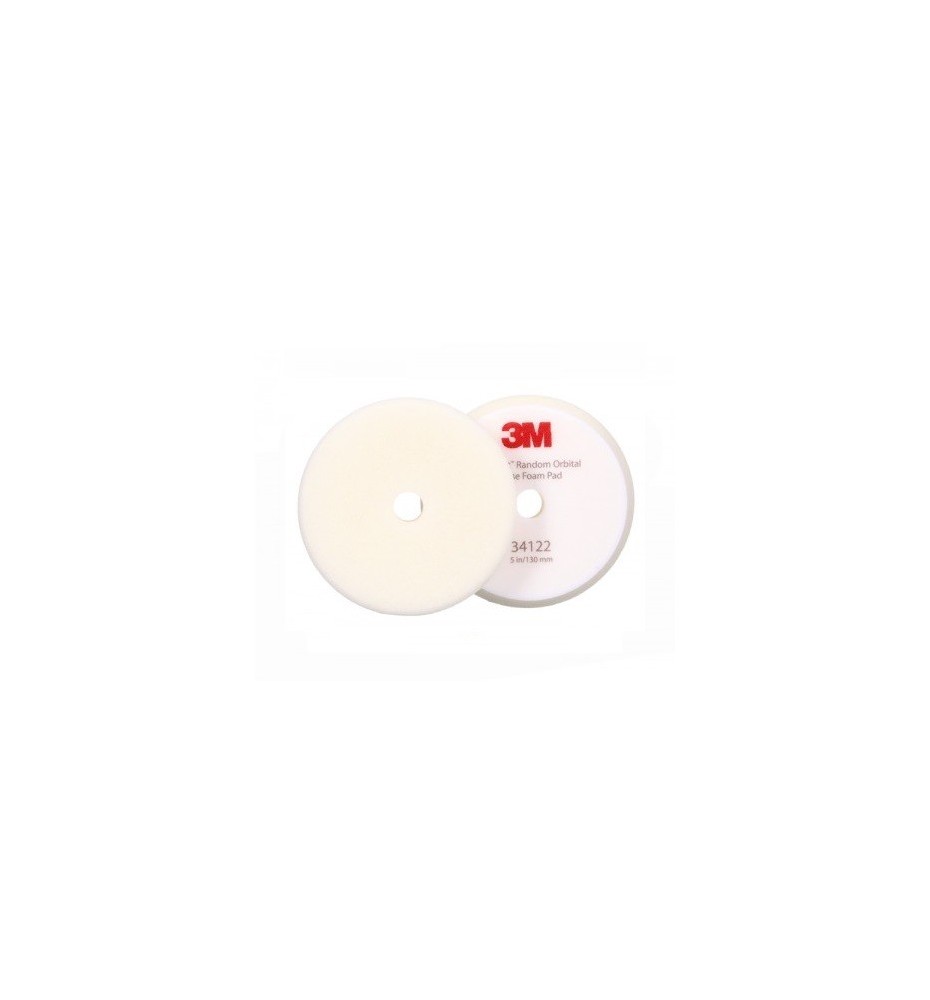 Gąbka polerska do polerki mimośrodowej 130mm biała 3M 34122