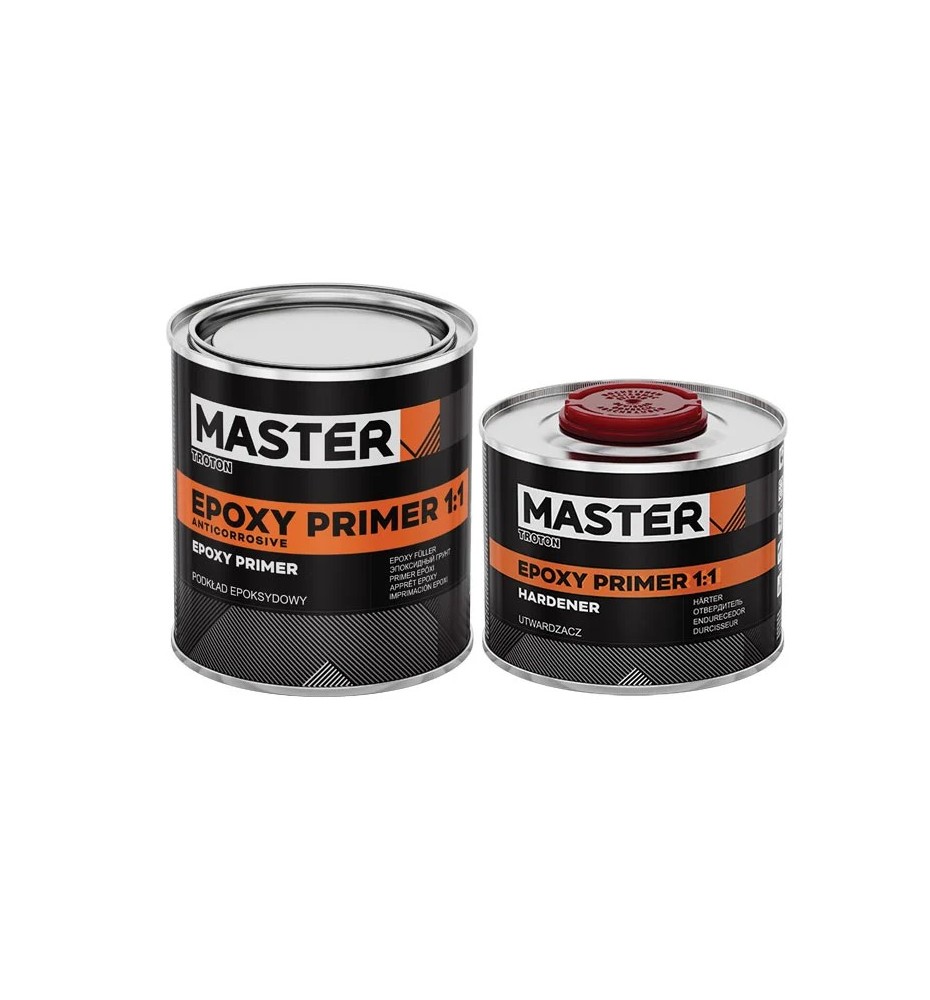 Podkład epoksydowy antykorozyjny JASNOSZARY 1:1 500ml + utwardzacz 500ml MASTER Troton 5432